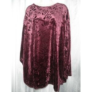NEW BY BENTLEY PLUS, LONG SLEEVE, PLUS SIZE 2X WINE BURGUNDY SHIRT, BLOUSE, TOP